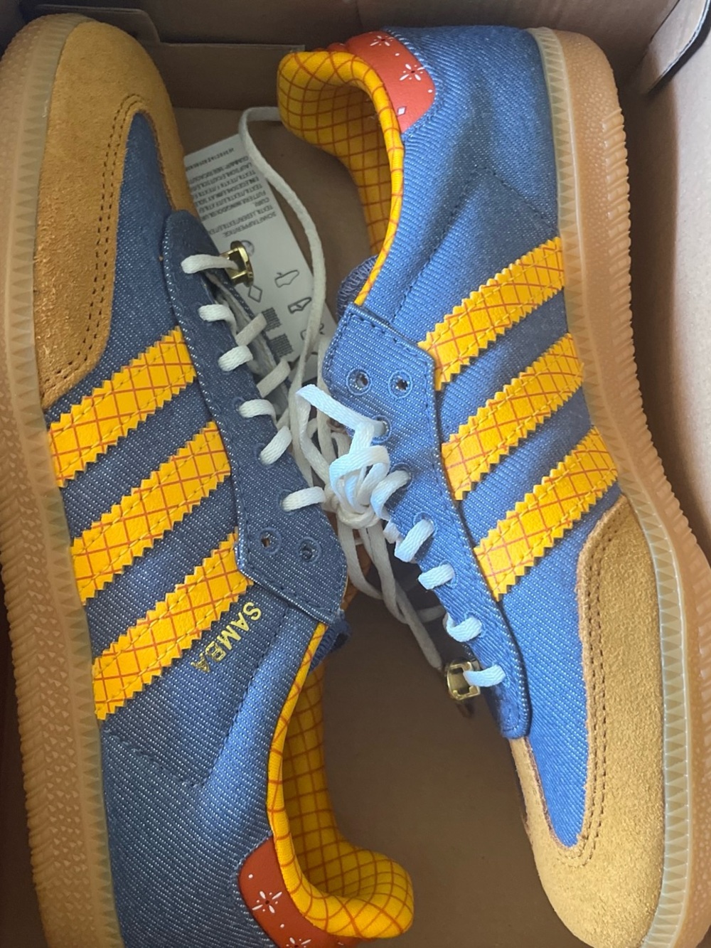 adidas Samba OG Toy Story Blue and White Sneakers - Picture 3 of 3